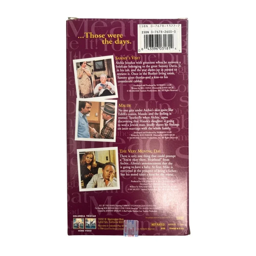 ALL IN THE FAMILY LOT of 9 VHS (25+ EPISODES) 70s TV Show Archie Bunker TESTED